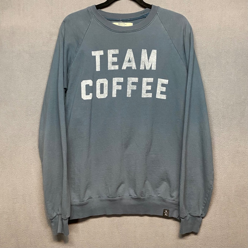 Palmer Cash Starbucks Reserve Team Coffee Sweatshirt Blue M Graphic Pullover
